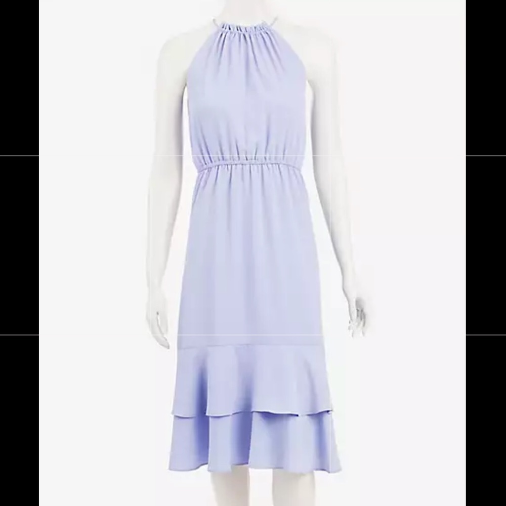 Blue Midi Dress Ann Taylor